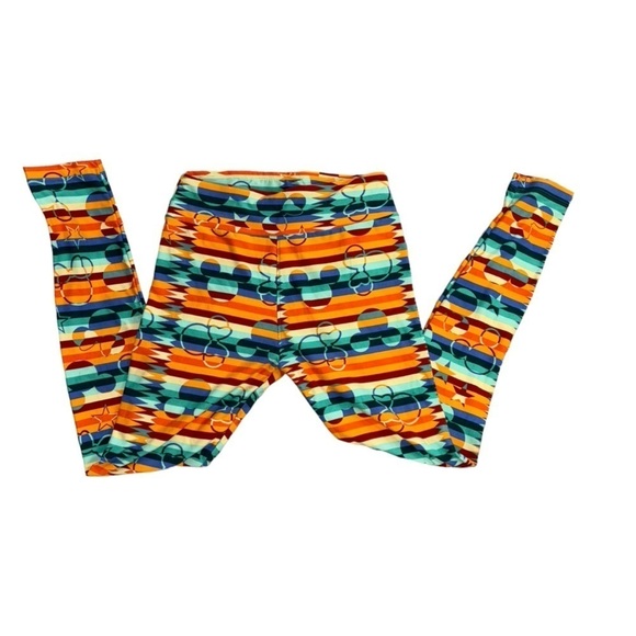 LulaRoe Colorful Disney Leggings Women’s One Size Mickey Minnie Soft Comfort - Picture 1 of 12